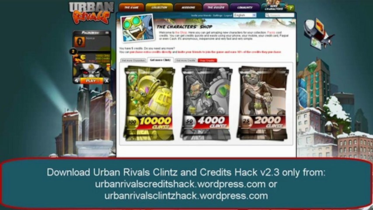 Urban Rivals Unlimited Clintz and Credits Hack v2.3 (download)