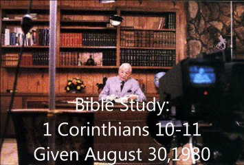 1 Corinthians 10-11- Herbert W Armstrong