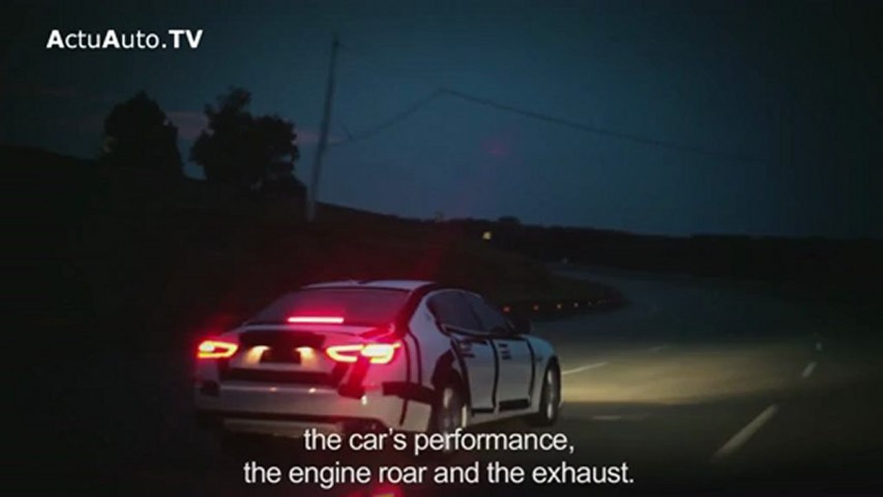 Tests développement de nuit nouvelle Maserati Quatrroporte