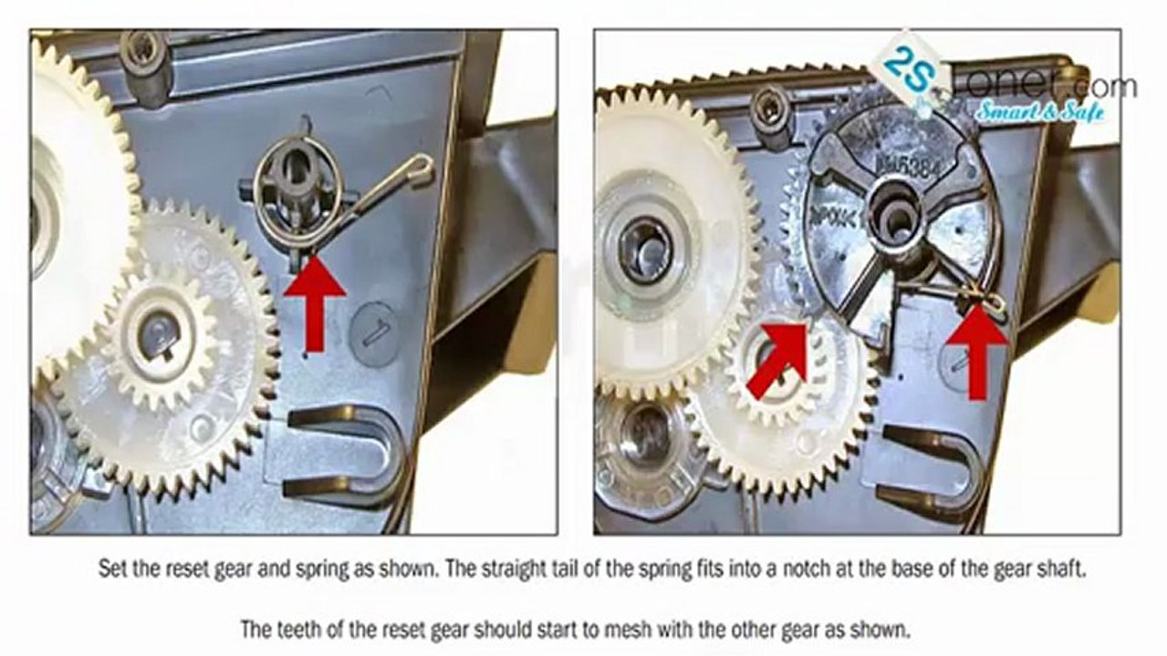 RESET GEAR AND SPRING FOR INITIAL CARTRIDGES TN3480