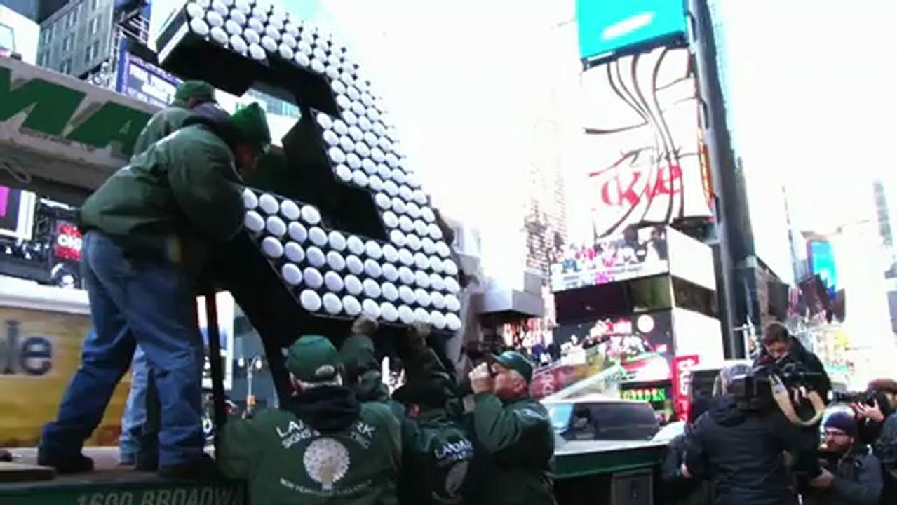 LUCKY NUMBER '13' INSTALLED ATOP ONE TIMES SQUARE