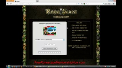 Free Runescape Membership Gift Codes [NEW]
