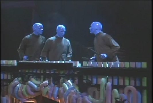 Blue Man Group plays Auld Lang Syne for New Years