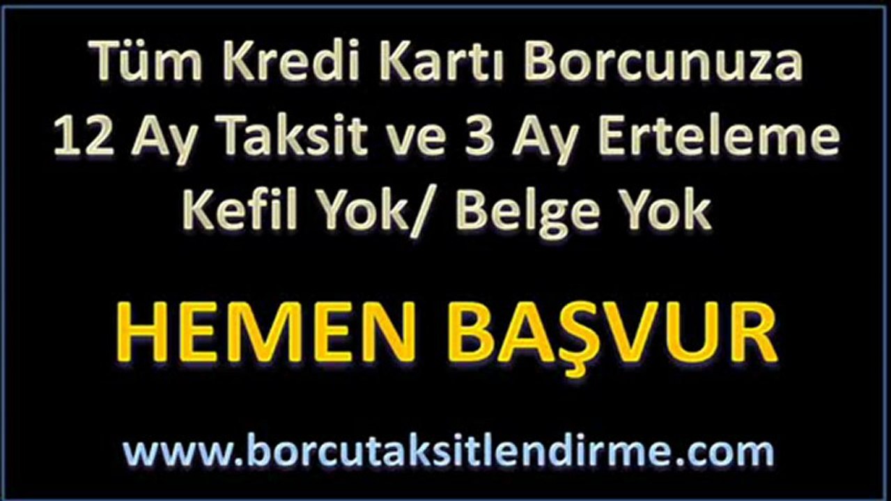 Kredi Kartı Borcu Taksitlendirme - www.borcutaksitlendime.com