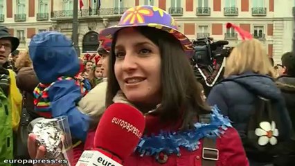 Último ensayo en la Puerta del Sol antes de Nochevieja