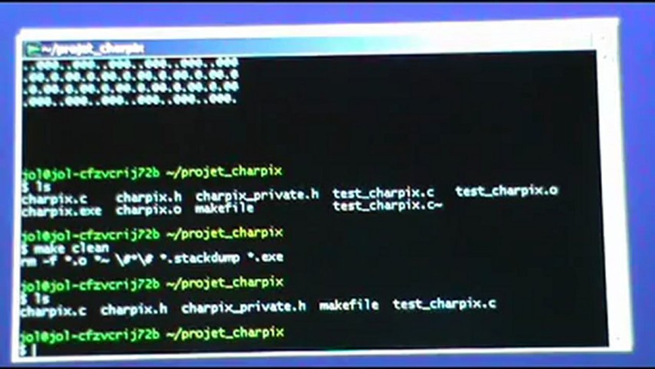 Cours d'algorithmique numéro 7. Le projet charpix. Rappels sur les fonctions. Makefile.