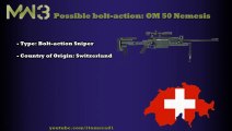 MW3 Guns - Possible BOLT-ACTION SNIPERS - OM 50 Nemesis (MW3 Weapons/ MW3 Snipers)
