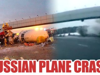 Russian Airliner Crashes Into Highway Embankment - thumbnail
