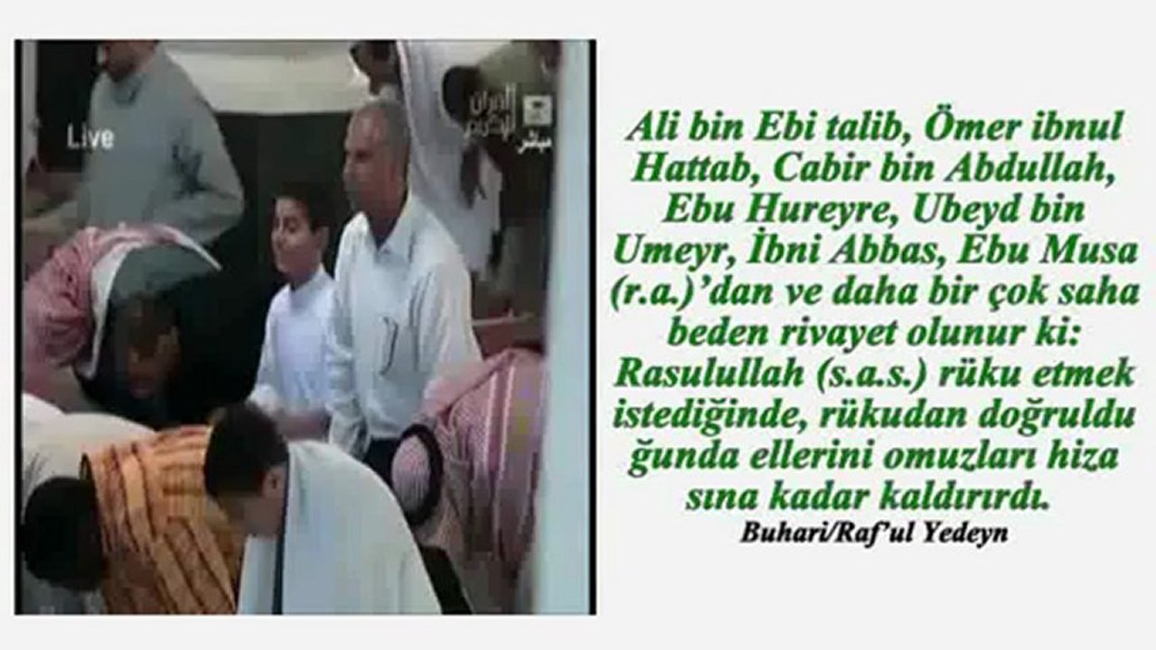 Rükuya giderken elleri kaldırmamak