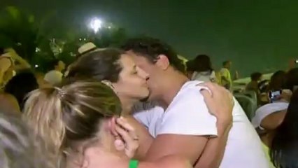 Rio de Janeiro's New Year fireworks on Copacabana beach