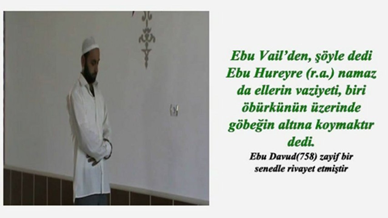 Elleri göbek üzere bağlamak