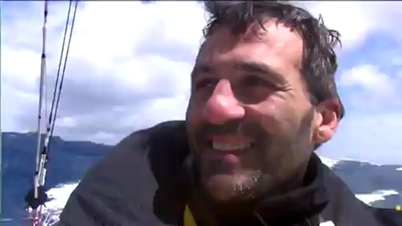 Alessandro heureux en mer