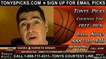 New Orleans Hornets versus Atlanta Hawks Pick Prediction NBA Pro Basketball Odds Preview 1-1-2013