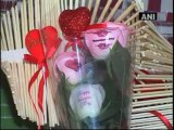Expressing love with messages embossed on roses.mp4