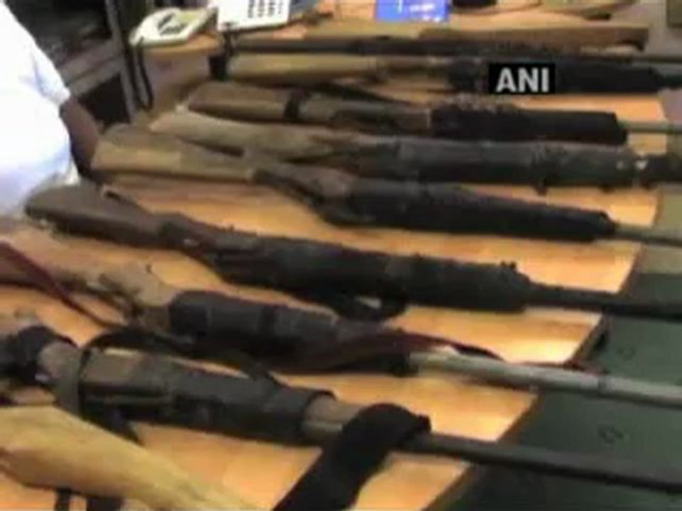 Huge cache of arms of suspected Maoists seized in Jharkhand.mp4