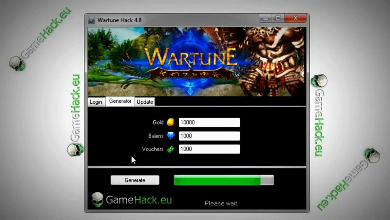 Wartune Cheat 4.8 - Balens, Gold and Vouchers. Download Wartune on gamehack.eu