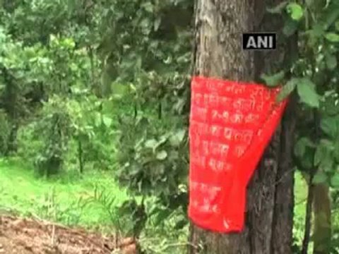 Maoists fell trees,dig roads to protest Azad's killing.mp4