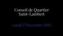 Conseil de Quartier Saint-Lambert du Vendredi 17 Décembre 2012