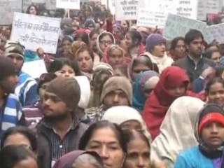 Delhi chief Dikshit leads rape protest