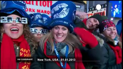 Baiser du nouvel an à New York - no comment