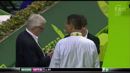 Qatar Open  2012 (Doha)- David Ferrer creates a hole on court