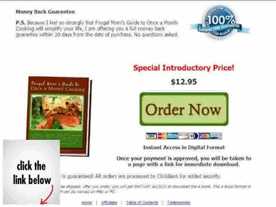 Frugal Moms Guide To Once A Month Cooking