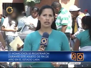 Se registraron 21 homicidios durante asueto de fin de año en el estado Lara