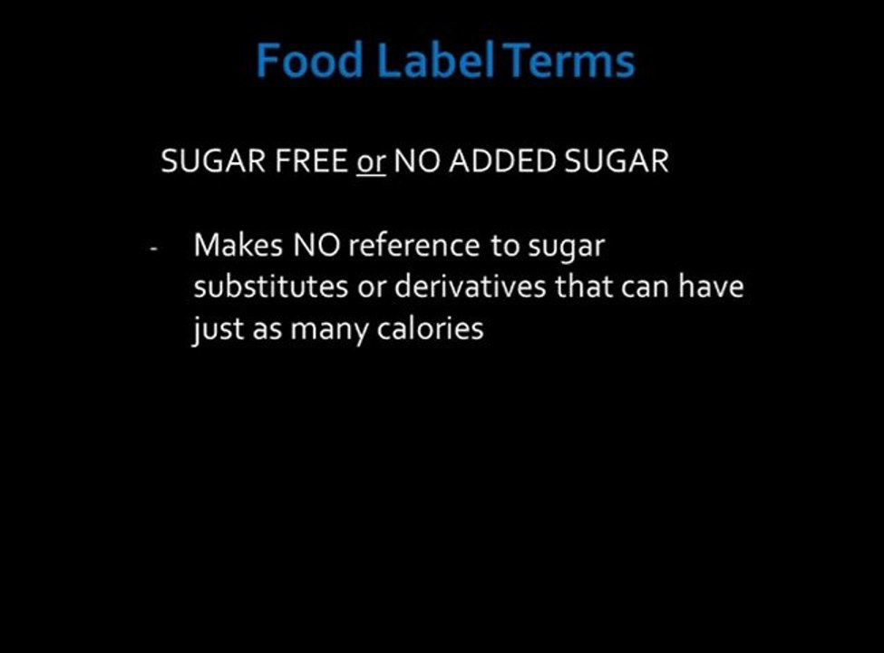 Sports Nutrition - Food Labels