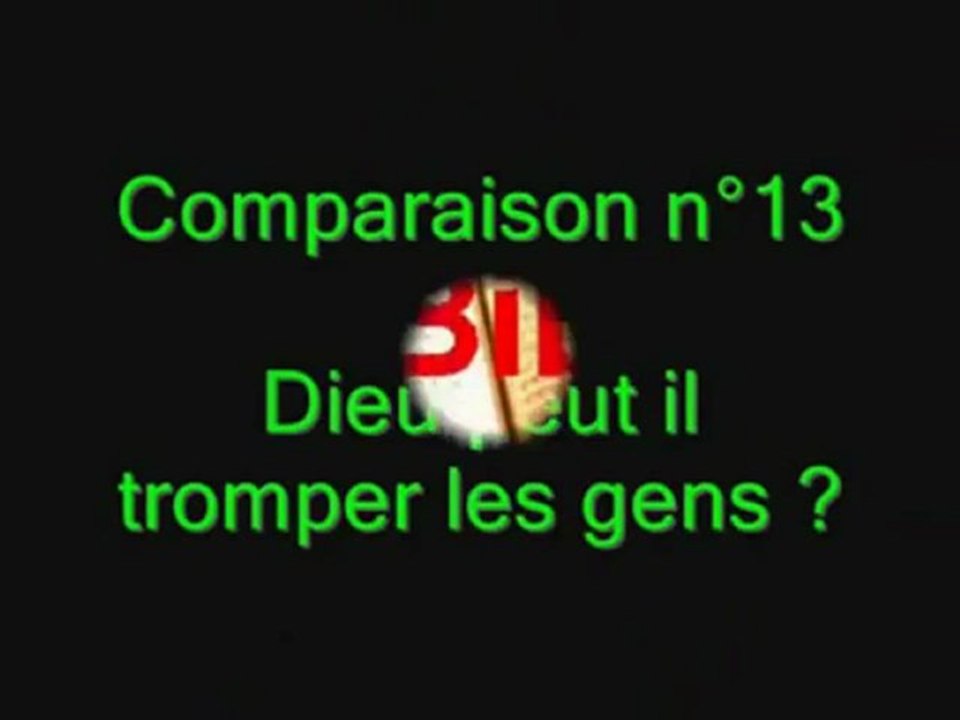 BIBBLE VS CORAN (la vérité est unique)