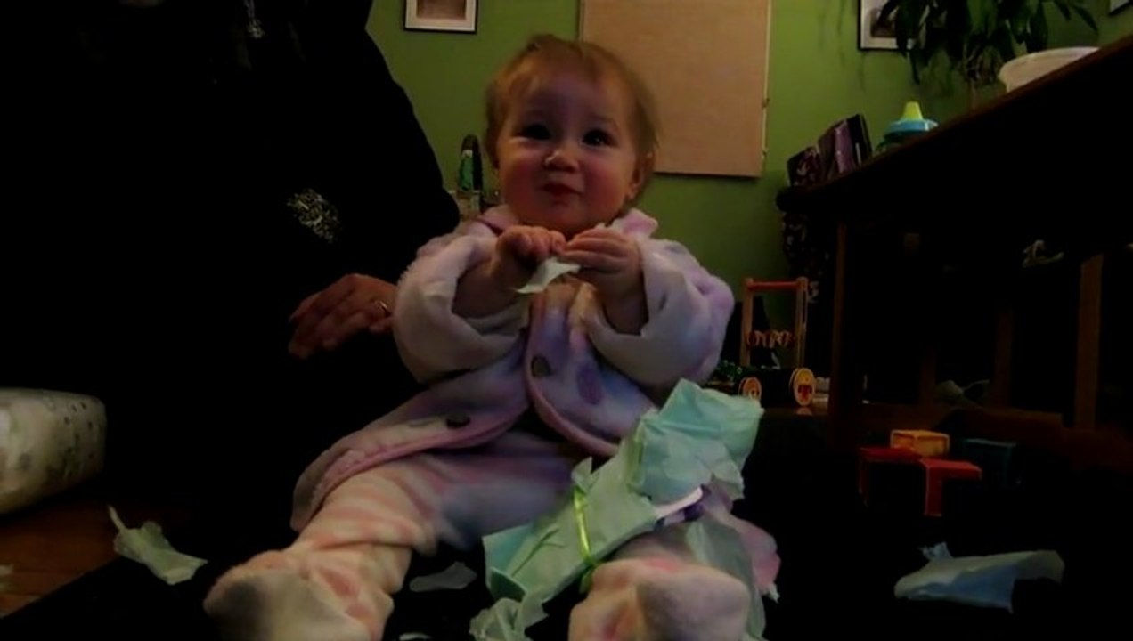 Erena opening her Christmas Gift from EXB