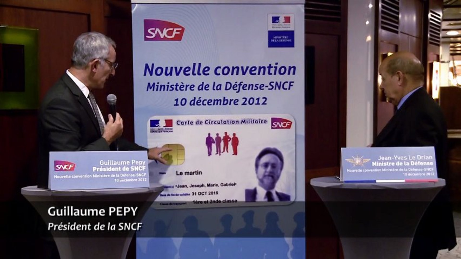 Signature d'une nouvelle convention avec la SNCF - Vidéo Dailymotion