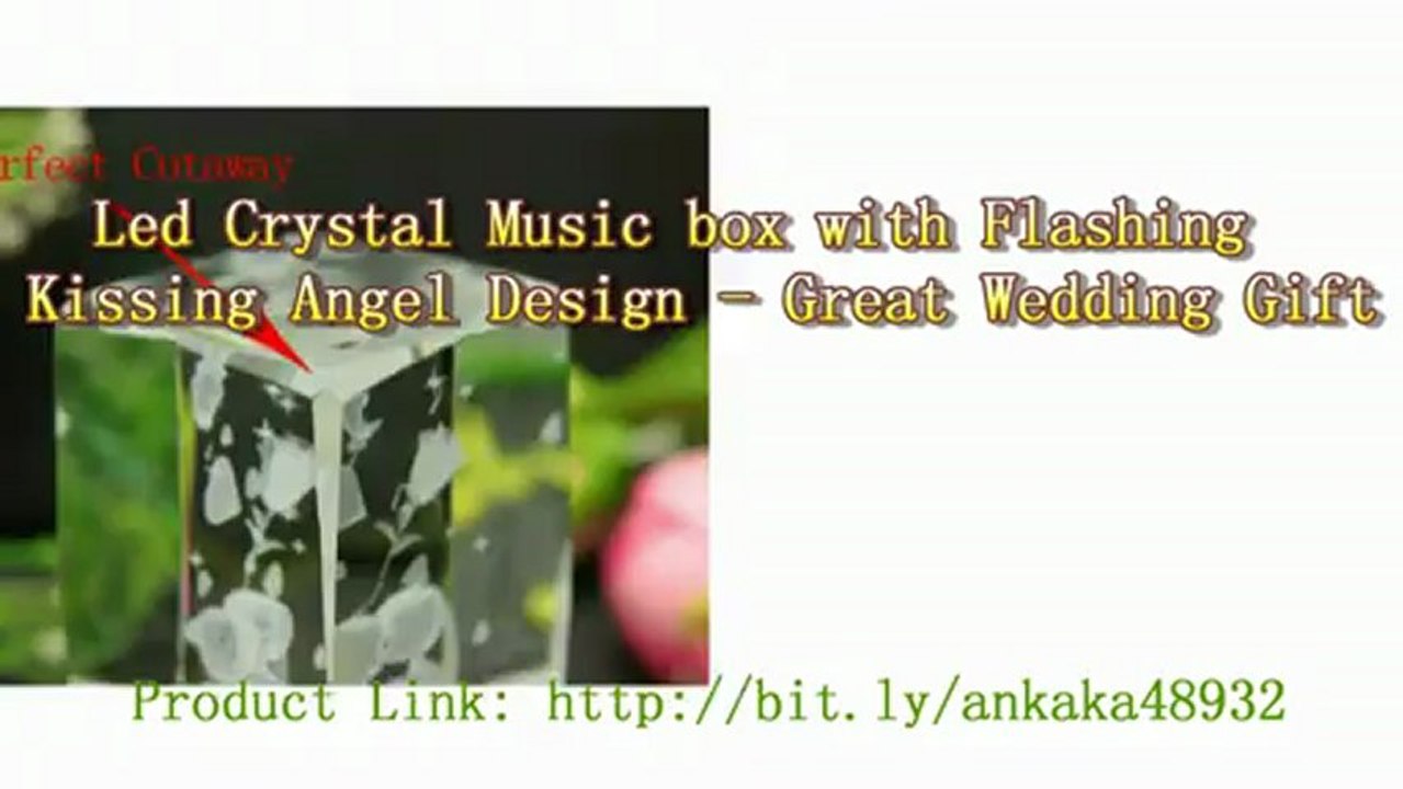 How To Use Led Crystal Music Box with Flashing Kissing Angel Design For Wedding Decoration