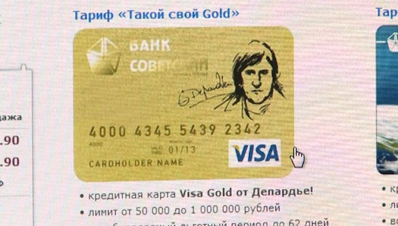 Une banque russe propose une carte de crédit Depardieu
