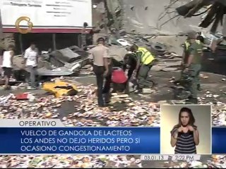 Gandola se volcó en la autopista Caracas - La Guaira