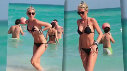 Italian Showgirl Silvia Abbate's Sexy Bikini Outing