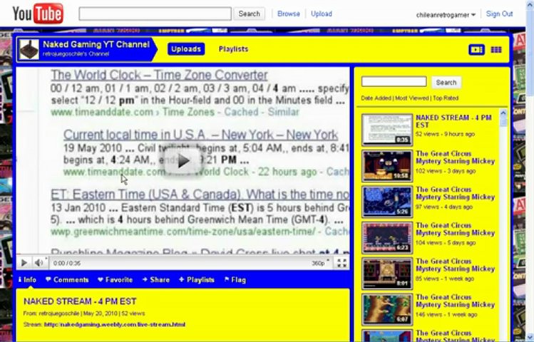 NAKED GAMING YOUTUBE CHANNEL AND WEBSITE