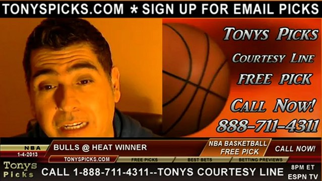 Miami Heat versus Chicago Bulls Pick Prediction NBA Pro Basketball Odds Preview 1-4-2013