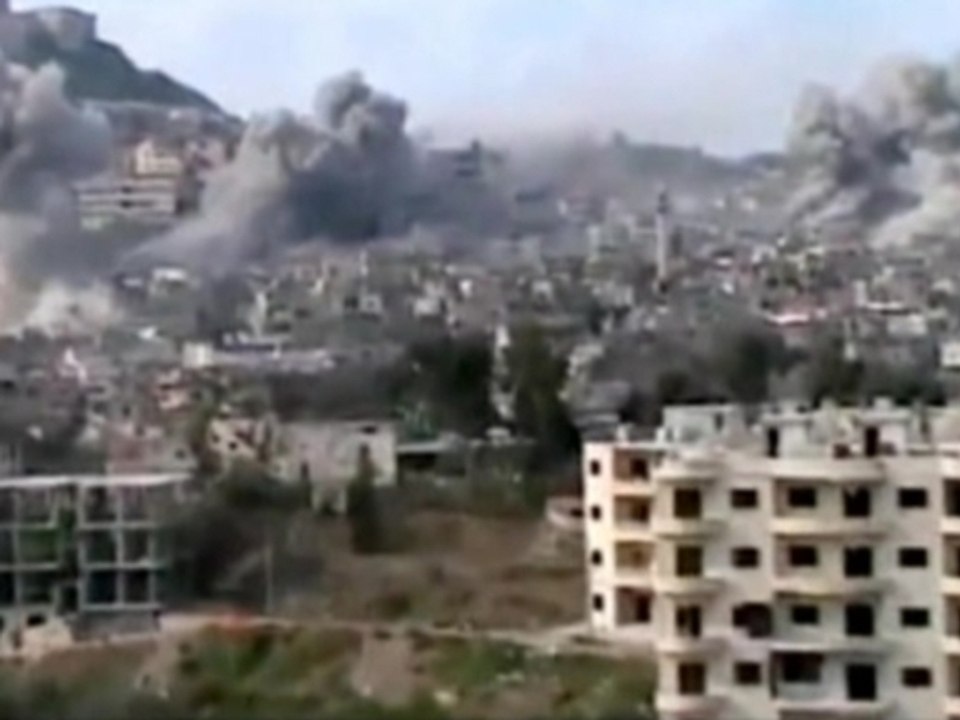 Air strikes and devastation in Syria
