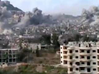 Air strikes and devastation in Syria