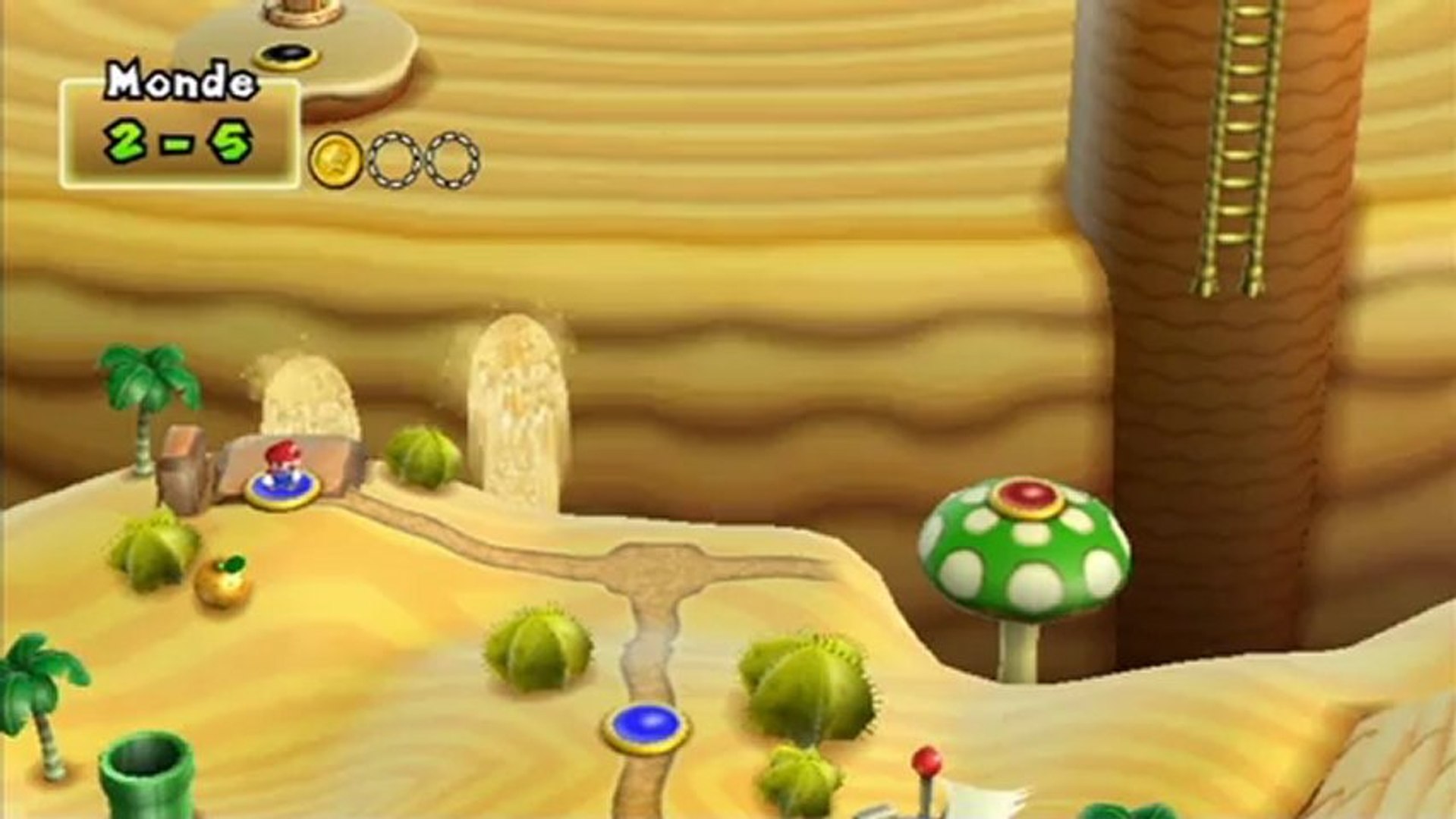 New Super Mario Bros. Wii - Monde 2 : Niveau 2-5 - Vidéo Dailymotion