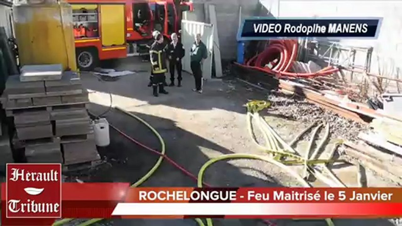 AGDE - 2013 - ROCHELONGUE - Un incendie spectaculaire rapidement maitrisé