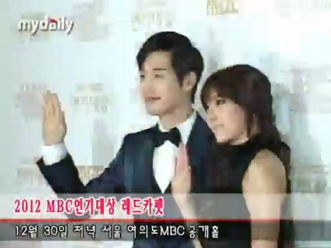 121231MyDaily『2012MBC演技大賞』～レッドカーペット・キム・ジェウォン・ソン・ダムビ、「すっきりした進行期待して下さい」～