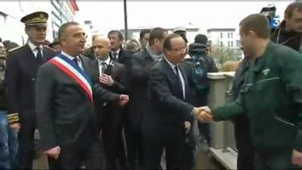 François Hollande en visite dans l'Eure