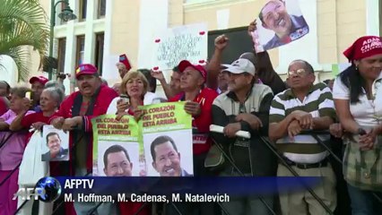 Manifestación en apoyo a Chávez
