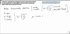 Fisica  movimiento ondulatorio velocidad propagacion ondas transversales