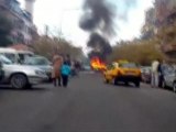 Flames on the streets of Damascus