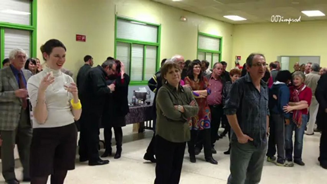 20130105 pot fin année St Seb A.Beaud chante