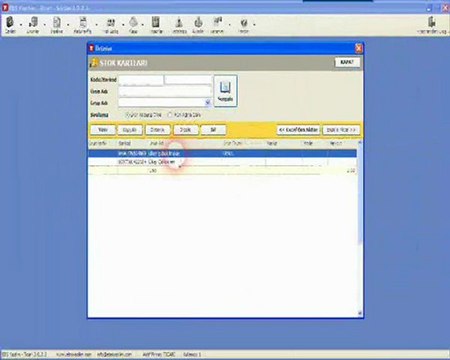 EBS Barkodlu satış programı stok tanımla