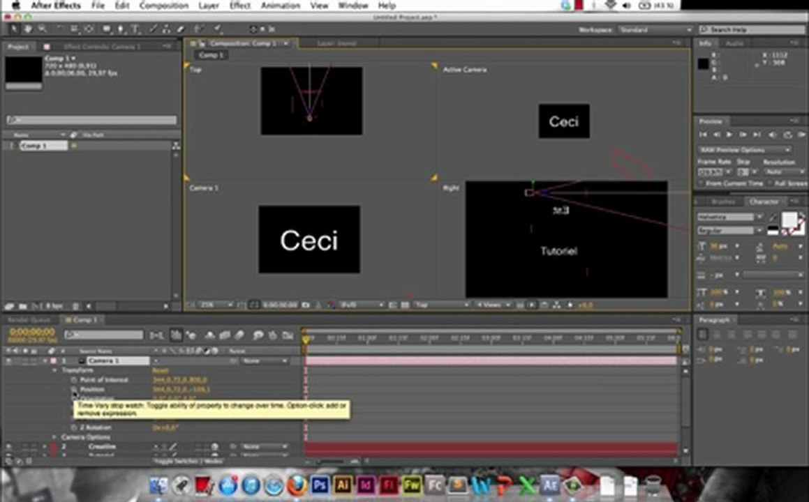Créatiim - Animer des éléments 2D dans un plan 3D sur After Effect