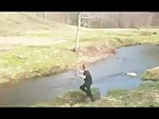 Creek Pole Vault Fail
